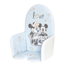 keeeper Mickey Coussin pour Chaise Haute, Universel pour Chaises Hautes, avec Velcro, Lena, Bleu (Cloudy Blue)