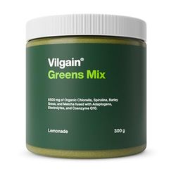 Vilgain Greens Mix | Superfood 13 Active Ingredients, Toxin Detox, Immunity Support & Digestive Support | Energy and Detoxification | Matcha, Co Q10 | Rich in Electrolytes, Adaptogens | 300 g
