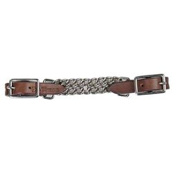 HKM Sports Equipement Western Chaîne de Menton Double Marron foncé 4347