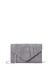 SwankySwans Vrouwen Iggy Suede Velvet Envelop Party Prom Clutch Bag Clutch, Zwart (houtskool)