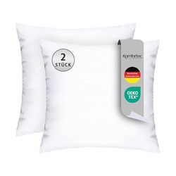 Komfortec Hoofdkussen, 45 x 45 cm, set van 2, Oeko-Tex-gecertificeerd, bankkussen met 360 g kussenvulling, wasbaar