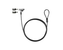 Cable Lock - Verrouillage de sécurité Type Nano avec clé pour Ordinateurs Portables, Longueur 1,5 m, Couleur Gris, conçu pour Une Protection Efficace. *