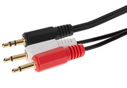 Maplin Cavo jack TRS stereo 3,5 mm a 3 poli jack a 2 poli da 3,5 mm a 2 poli, 2 m