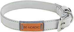 BE Nordic Collana in Pelle, M: 45-51 cm/20 mm, Grigio chiaro