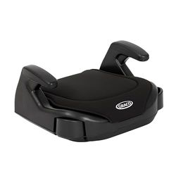 Graco Booster Basic R129, Autokinderzitje vanaf ca. 7 tot 12 jaar (135 tot 150 cm), zitverhoging zonder rugleuning, bekerhouder, zwart, zwart