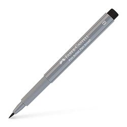 Faber-Castell Art & Graphic Pitt Artist Pen Brush India Ink Pen, Cold Grey Iii, Single Pitt Pen, for Art, Craft, Drawing, Sketching, Home, School, University, Colouring