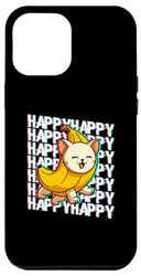 Coque pour iPhone 15 Plus Happy Banana Cat Meme Bananacat Happy Kitty Amoureux des chats Meme