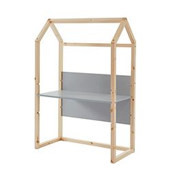 BAÏTA Bureau Enfant cabane Tiny Gris et pin