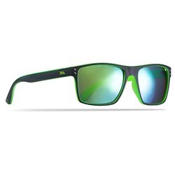 Trespass Zest, blauw/limoen, zonnebril met uv-bescherming, spiegelcoating & stoffen zak, categorie 3 glazen, blauw