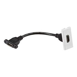 Knightsbridge NETHDMIWH HDMI Outlet Module, White, 25 mm x 50 mm