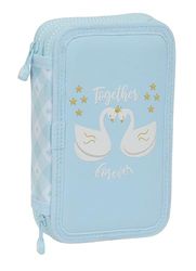 Glowlab CISNES - Trousse Scolaire pour Enfant, avec 28 Outils Inclus, Pratique et Polyvalente, qualité et résistance, 12,5 x 4 x 19,5 cm, Bleu Clair, Bleu Clair, Estándar, Décontracté