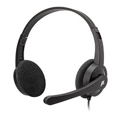 SBS Auriculares de Cable Ajustables con micrófono Giratorio, Cable Jack de 3,5 mm para Smartphone, PC, Tableta, Ideal para Smart Working, Call Center, transmisión Directa, didáctica a Distancia