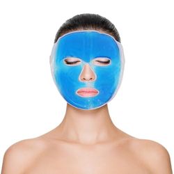 Masque Visage Gel Chaud ou Froid Réutilisable-Masque de Relaxation Thérapie par le Chaud ou le Froid -Poche Compresse Contre les Migraines, Effet Relaxant, Favorise la Circulation Sanguine - Sun & Sia