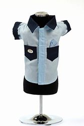 Trilly Tutti Brilli Chemise en piqué avec Poches contrastées, Bleu - 1 Produit