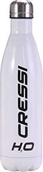 Cressi Water Bottle H20 Stainless Steel - Unisex Sport Bottle