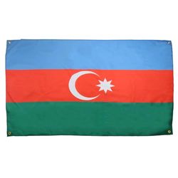 AZ FLAG Flaga Azerbejdżanu 150 x 90 cm z 4 oczkami, flaga Azerbejdżanu na balkon lub ścianę
