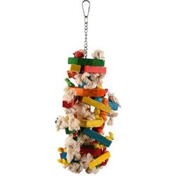 Flamingo Vogelspeelgoed Kooihanger Rainbow Dez 10 x 10 x 40 cm, multicolore