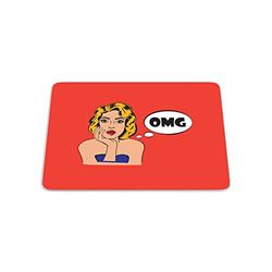 Bonamaison, Pop Art Digital Print Rectangle Mouse Mat, Non-slip Base, Office and Home, Size: 22x18cm