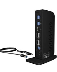 ICY BOX Station d'accueil USB-C (11-en-1) avec 2x HDMI & 2x DP, Docking Station USB-C pour Ordinateur Portable (Gigabit Ethernet, 6 Ports USB 3.0), DisplayLink, IB-DK2252AC