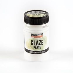Pentart Glaze Paste 100 ml Iridescent Olive-Gold, one