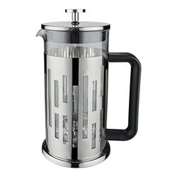 Café Olé Graphico 1000 ml / 1 Litre Cafetière French Press Coffee Maker, 8-Cup (3 Mug), Silver