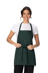 Chef Works Tablier unisexe à trois poches, vert chasseur, taille unique