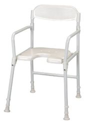 Patterson Medical - Silla plegable para ducha, color blanco