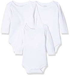 Schnizler Unisex babybody 1/1-arm 3-pack uni, 1 – vit, 74/80 cm