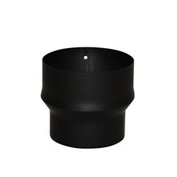Kamino-Flam Raccord de Réduction en acier laqué Senotherm, Tuyau de Poêle env. 2 mm, Ø env. 120 mm/150 mm, Tuyau de Raccordement, Tube , Testé par le Standard EN 1856-2, Noir