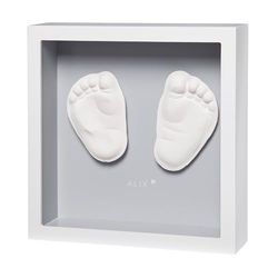 Baby Art My Little Steps Kit de escultura de pegadas de pé de bebé, presente de nascimento, cor cinzenta