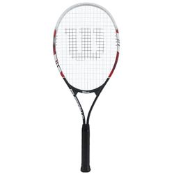Wilson Blaze 370, Racchetta da Badminton, Peso della Testa, WRT89130U4 Unisex, Nero/Blu, Taglia 4