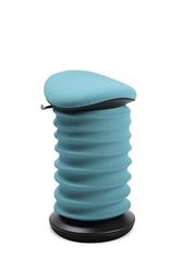 TOPSTAR Sitness Tabouret Dynamique certifié 4D AGR Noir Turquoise – Tabouret de Bureau Ergonomique – Hauteur réglable – Renforce Le Dos – Soulage Les disques intervertébraux