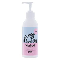 YOPE Lotion mains et corps | Huile d'argan et de tsubaki | Glycérine végétale | Beurre de murumuru | Apaisant | Hydratant | 98% d'ingrédients naturels | Formule vegan | Rhubarbe et rose | 300ml