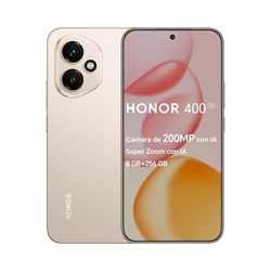 HONOR 400 5G-Smartphone 8GB+256GB, Cámara de 200MP con IA, Super Zoom con IA,6.55” y 120Hz y 5000 nits,Snapdragon 7 Gen 3,Android 15, Dual SIM, NFC, IP65,MagicOS 9.0-Desert Gold