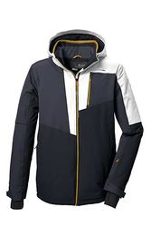killtec Uomo Giacca da sci/giacca funzionale con cappuccio e paraneve con chiusura a cerniera KSW 76 MN SKI JCKT, cloud grey, L, 41964-000
