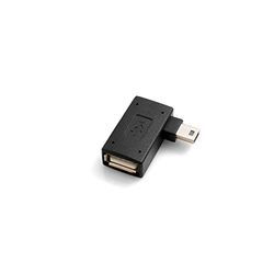 SYSTEM-S USB typ A-uttag på mini USB-kontakt 90° OTG värdkabel flashdrive anslutning med extra mikro-USB-anslutning för smartphone surfplatta PC