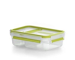 Emsa Clip & Go Yoghurt Doos, 0,60 liter, Groen/Transparant, 28 x 28 x 18 cm