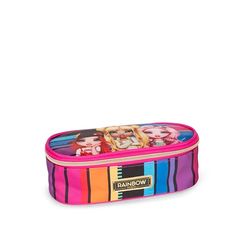 Franco Cosimo Panini Rainbow High Trousse Scolaire Officielle Rainbow High, Trousse Ovale pour Fille avec Poche intérieure, séparateur avec Passants élastiques et Fermeture à glissière Pratique, 22 x
