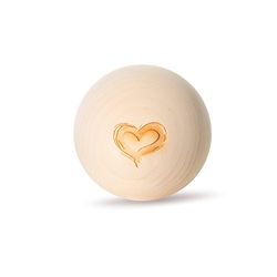 Zirbe la Famiglia Original zirbenkugel Cuore, Legno, Naturale, 7 x 7 cm