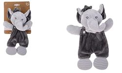 DODO D'AMOUR - Bijtringknuffel - Olifant - 017391 - Grijs - Geperforeerd - Geboorte - Knuffel - Baby - Geruststellend - Zacht - Wasbaar - 25 cm x 10 cm - Vanaf 0 maanden.