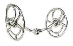 John Whitaker Universal Snaffle Bit with Twisted Bar mouth, Silver, 5"