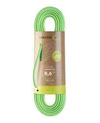 EDELRID Siskin Eco Dry 8,6mm Corde d'escalade Adulte Unisexe, Vert Fluorescent, 70 M