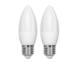 VoltShine Bombilla LED C37 E27 9W (2 piezas) - Ahorro energético, larga duración, ideal para iluminación en hogares y espacios comerciales.