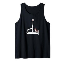 Pilates Beagle cane Reformer Pilates amante del vino Canotta
