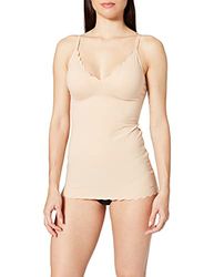 Skiny Dam mikroälskare spaghetti skjorta avtagbara kuddar undertröja, Beige, 36 SE