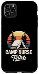 Retro Style Camp Nurse Tribe Tent Sunset Forest Case for iPhone 11 Pro Max