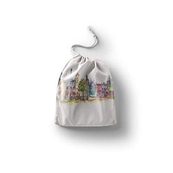 Bonamaison Printed Cotton Produce Bag with Drawstring, Reusable Grocery Bag, Biodegradable Eco-Friendly Bags, Travel Pouch, Sachet Bags, Shopping Bag, Eco Friendly, Foldable, Size: 12x15 Cm