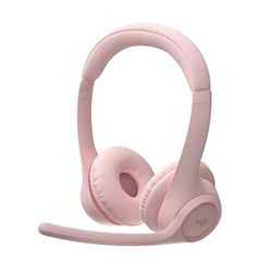 Logitech Zone 300 Wireless Bluetooth Headset With Noise-Cancelling Microphone, Compatible with Windows, Mac, Chrome, Linux, iOS, iPadOS, Android – Rose