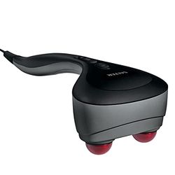 Salter PM10-EU Elektrisch rugmassageapparaat met warmte en diepe percussie, voor spierpijn, 2 snelheden, licht met ergonomische greep