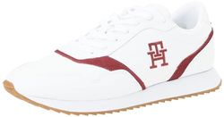 Tommy Hilfiger Homme Runner Evo LTH Mix FM0FM04887 Baskets de Running, Blanc (White), 48 EU